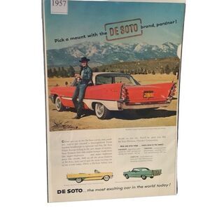 Vintage 1957 DeSoto Pick a Mount Ad Advertisement
